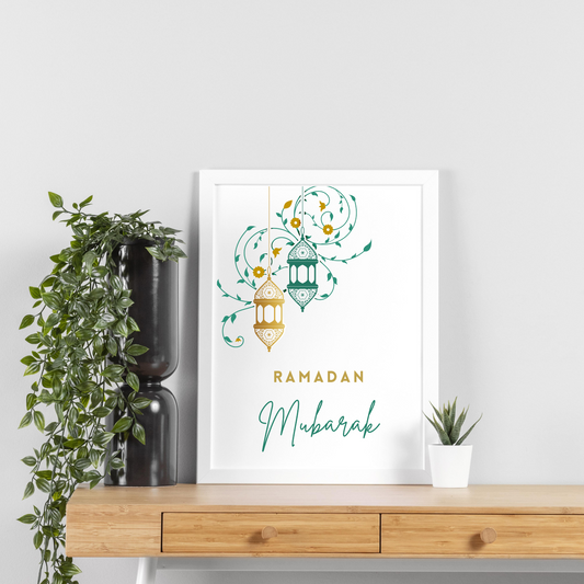 Affiche ramadan mubarak - affiche minimaliste islam  par Le Temps des Paillettes - Le Temps des Paillettes