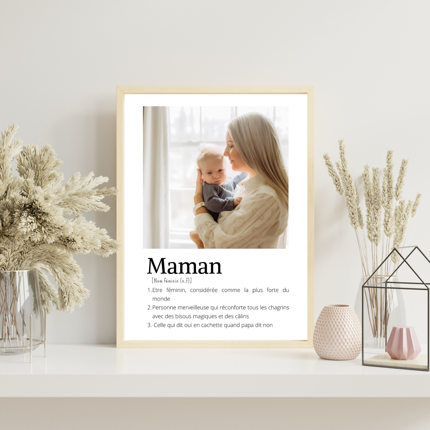 Affiche maman personnalisée photos - cadeau personnalisée fête des mères  par Le Temps des Paillettes