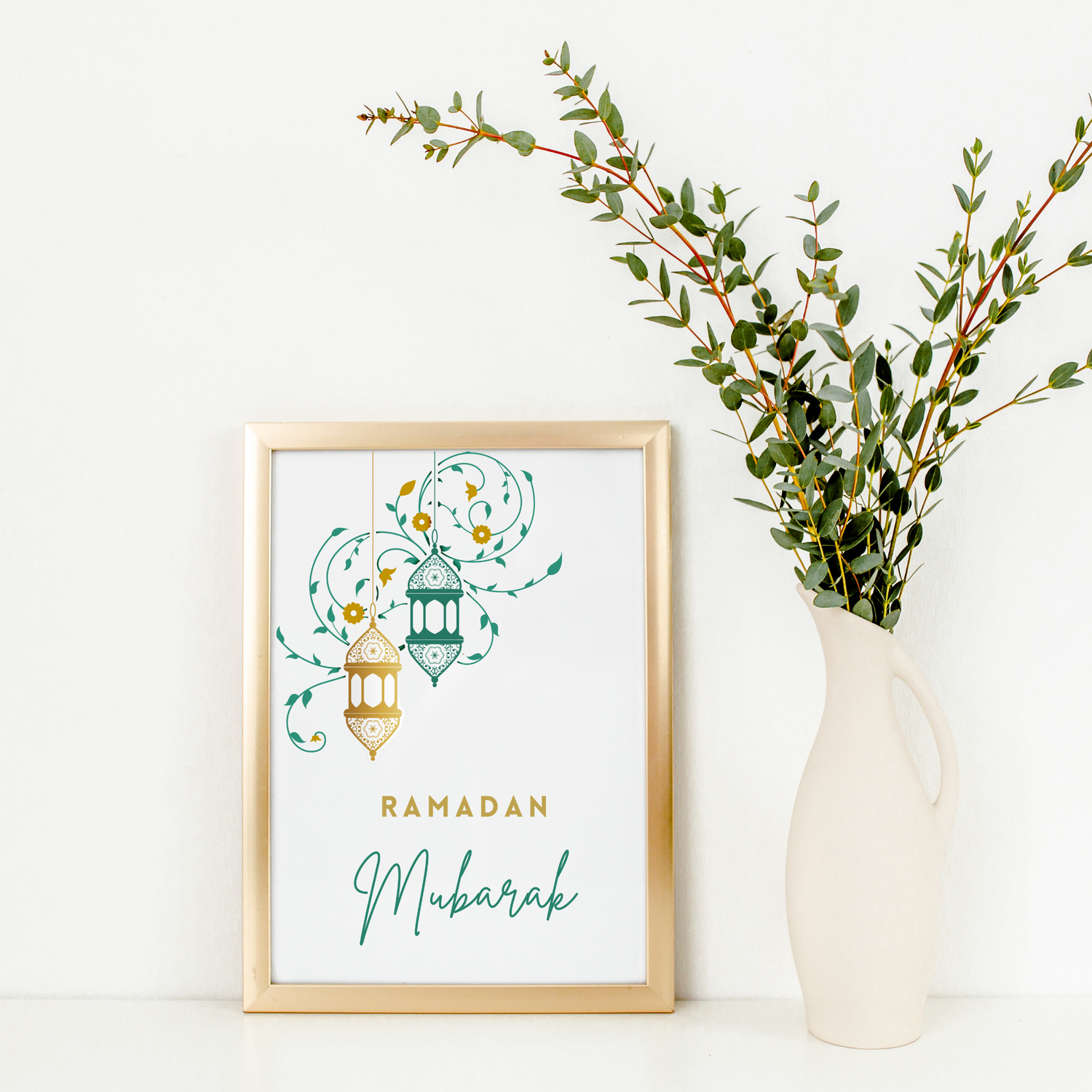 Affiche ramadan mubarak - affiche minimaliste islam  par Le Temps des Paillettes - Le Temps des Paillettes