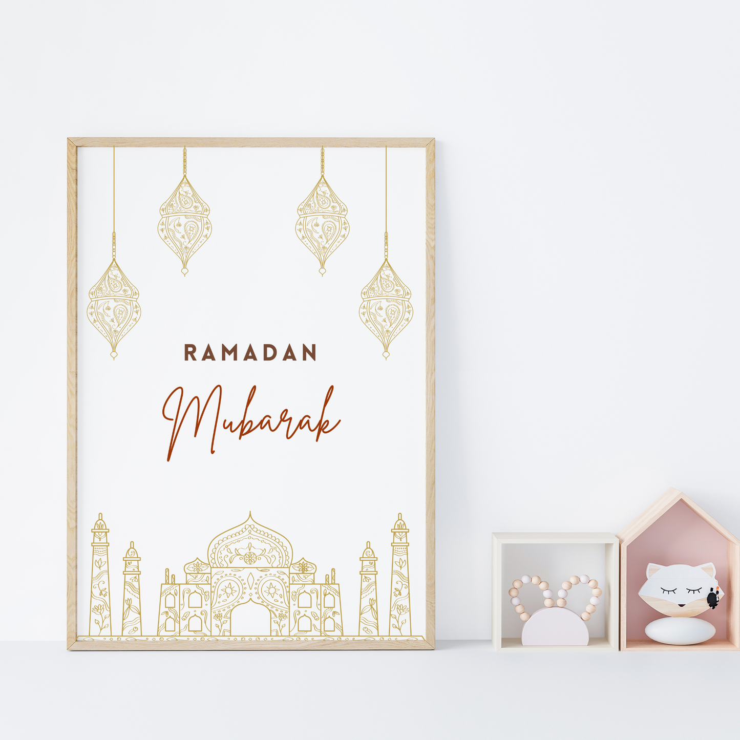Affiche ramadan mubarak - affiche minimaliste islam  par Le Temps des Paillettes