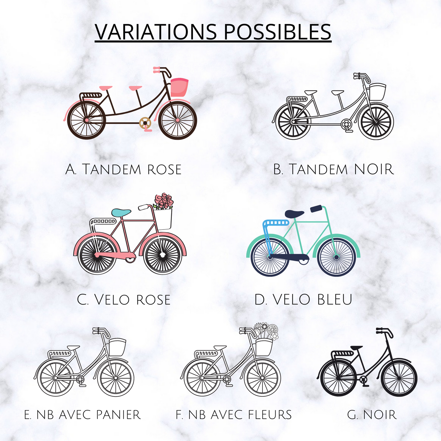 Affiche famille personnalisée vélo, Cadeau personnalisé famille avec vélo par Le Temps des Paillettes