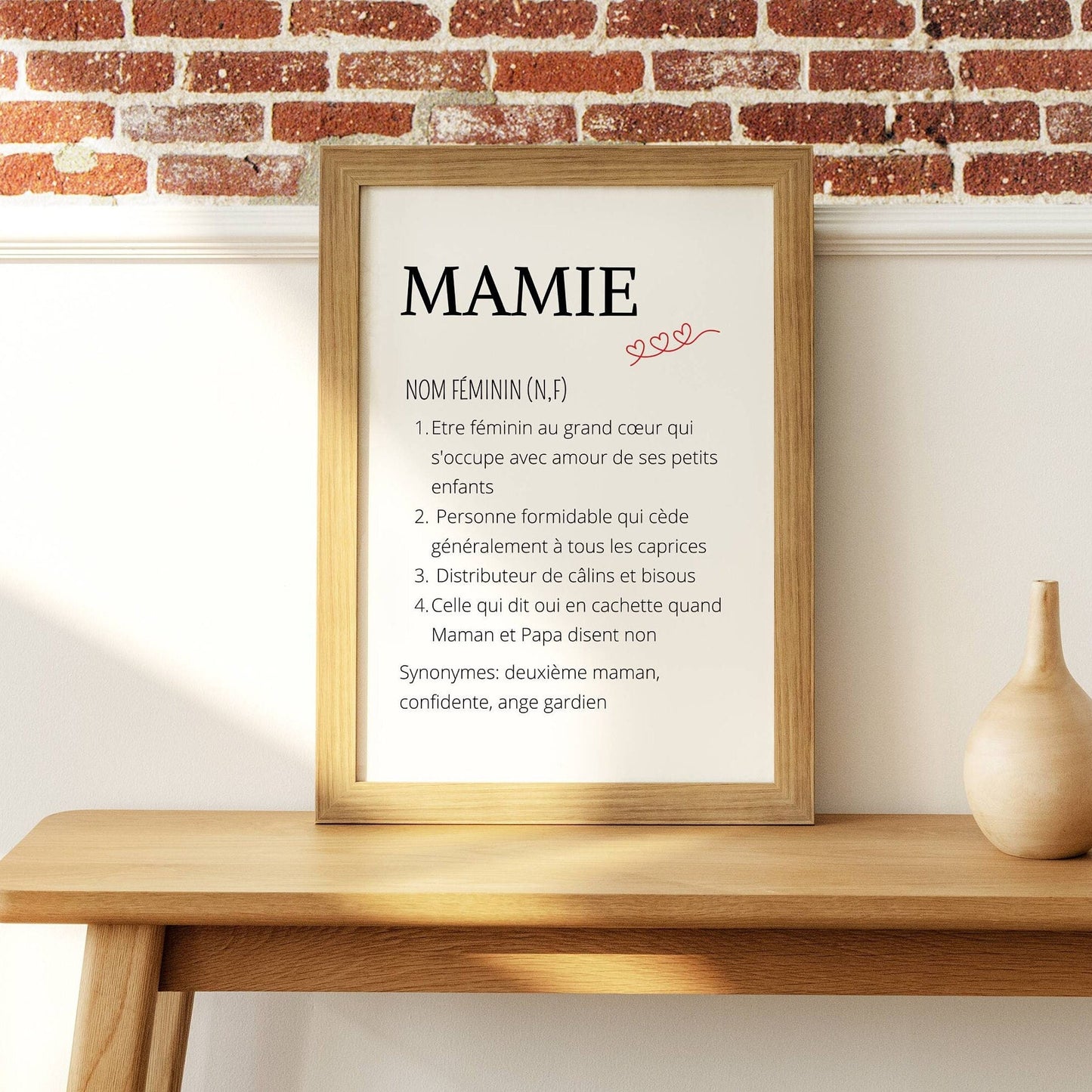 Affiche définition mamie personnalisée  - Affiche mamie personnalisée   - cadeau mamie personnalisée    par Le Temps des Paillettes