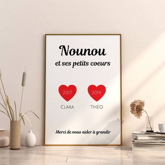 Affiche nounou personnalisée - Affiche nounou définition - affiche qualité nounou par Le Temps des Paillettes - Le Temps des Paillettes