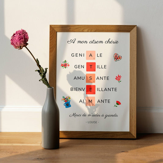 Affiche atsem personnalisée - Affiche atsem définition - affiche qualité atsem - cadeau atsem par Le Temps des Paillettes - Le Temps des Paillettes