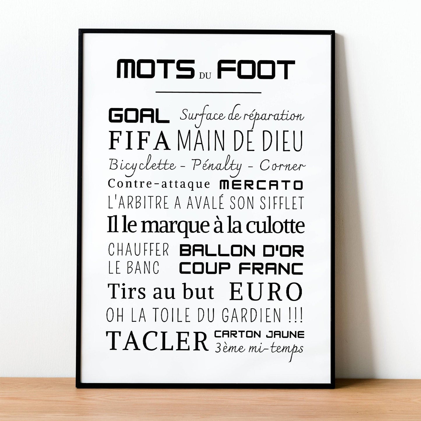 Affiche foot- Affiche mots et expressions du football - Poster football - Affiche sport à imprimer  par Le Temps des Paillettes