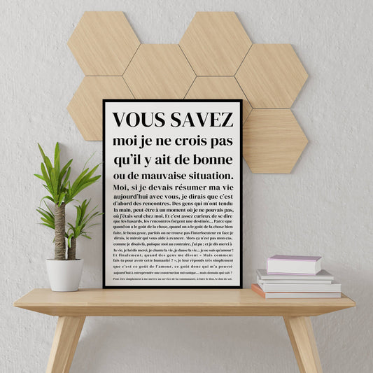 Affiche décorative citation - Astérix, Vous savez... Réplique de film par Le Temps des Paillettes - Le Temps des Paillettes