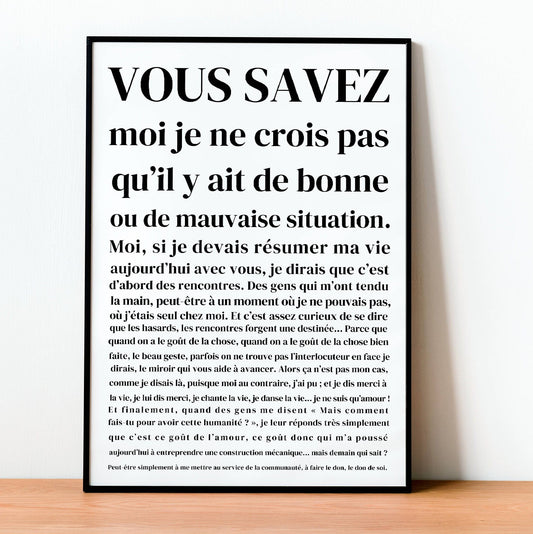 Affiche décorative citation - Astérix, Vous savez... Réplique de film par Le Temps des Paillettes - Le Temps des Paillettes