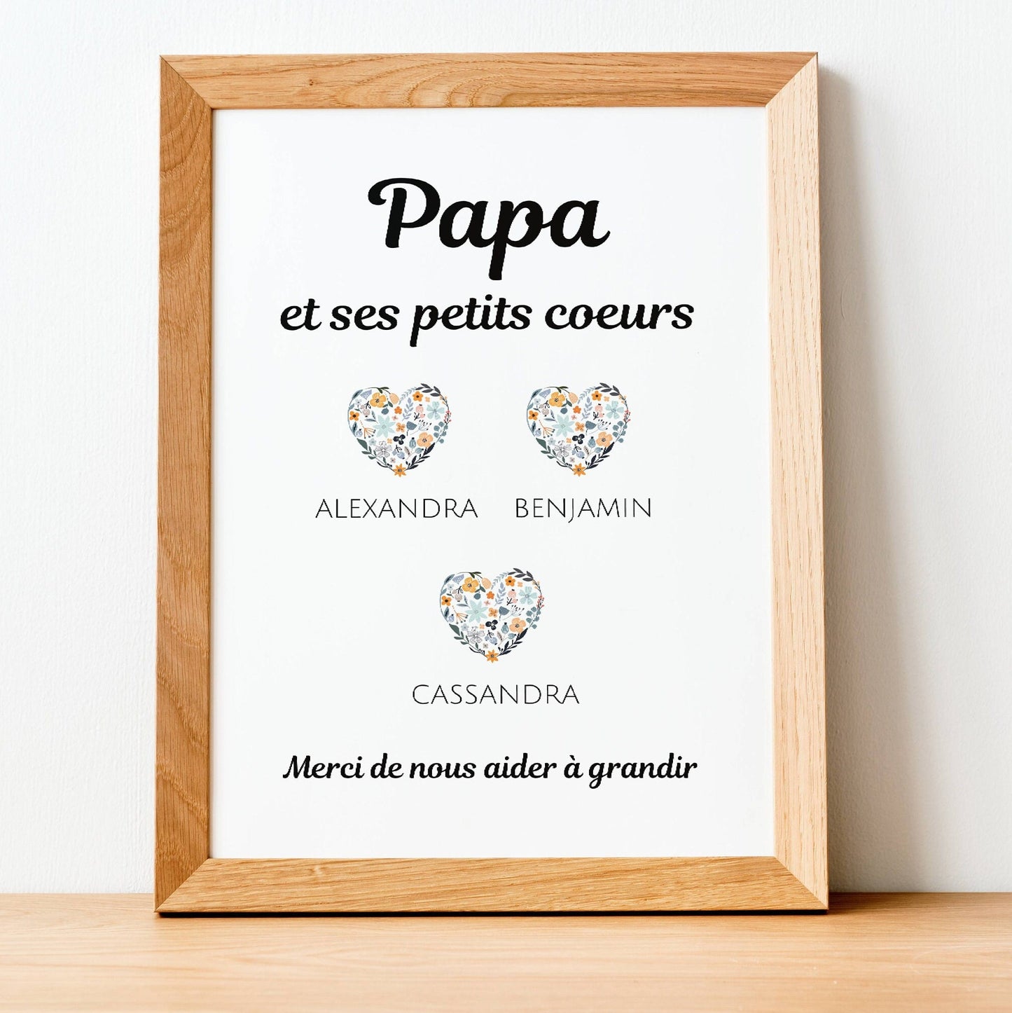 Affiche papa personnalisée  - cadeau pour papa - Idée cadeau fête des pères  par Le Temps des Paillettes