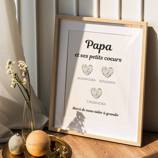 Affiche papa personnalisée  - cadeau pour papa - Idée cadeau fête des pères  par Le Temps des Paillettes