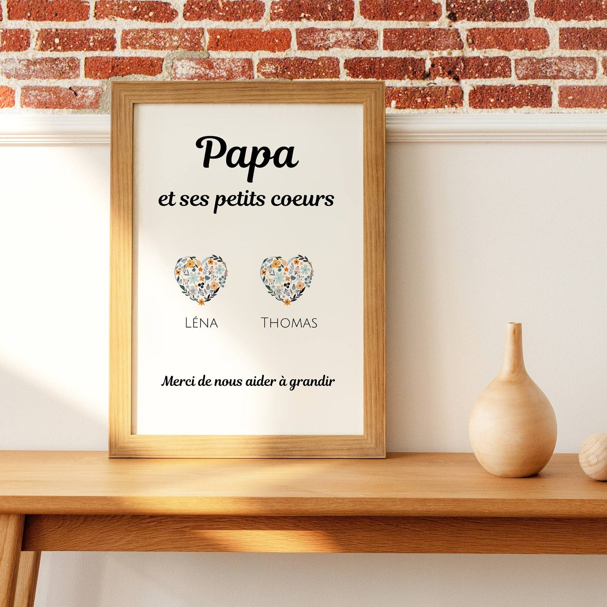 Affiche papa personnalisée - cadeau pour papa - Idée cadeau fête