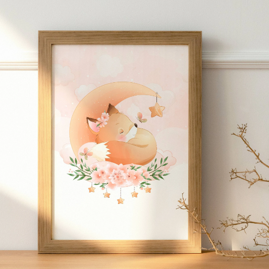 Set 3 affiches renard aquarelle pour chambre enfant - cadeau de naissance par Le temps des paillettes - Le Temps des Paillettes