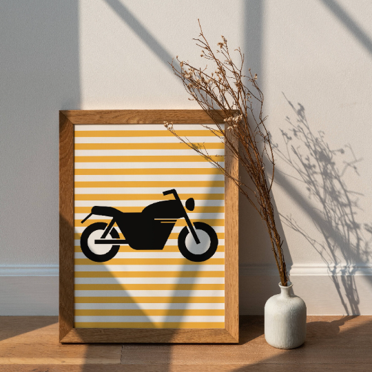 affiche enfant moto et scooter - décoration motos - poster enfant motos par Le Temps des Paillettes